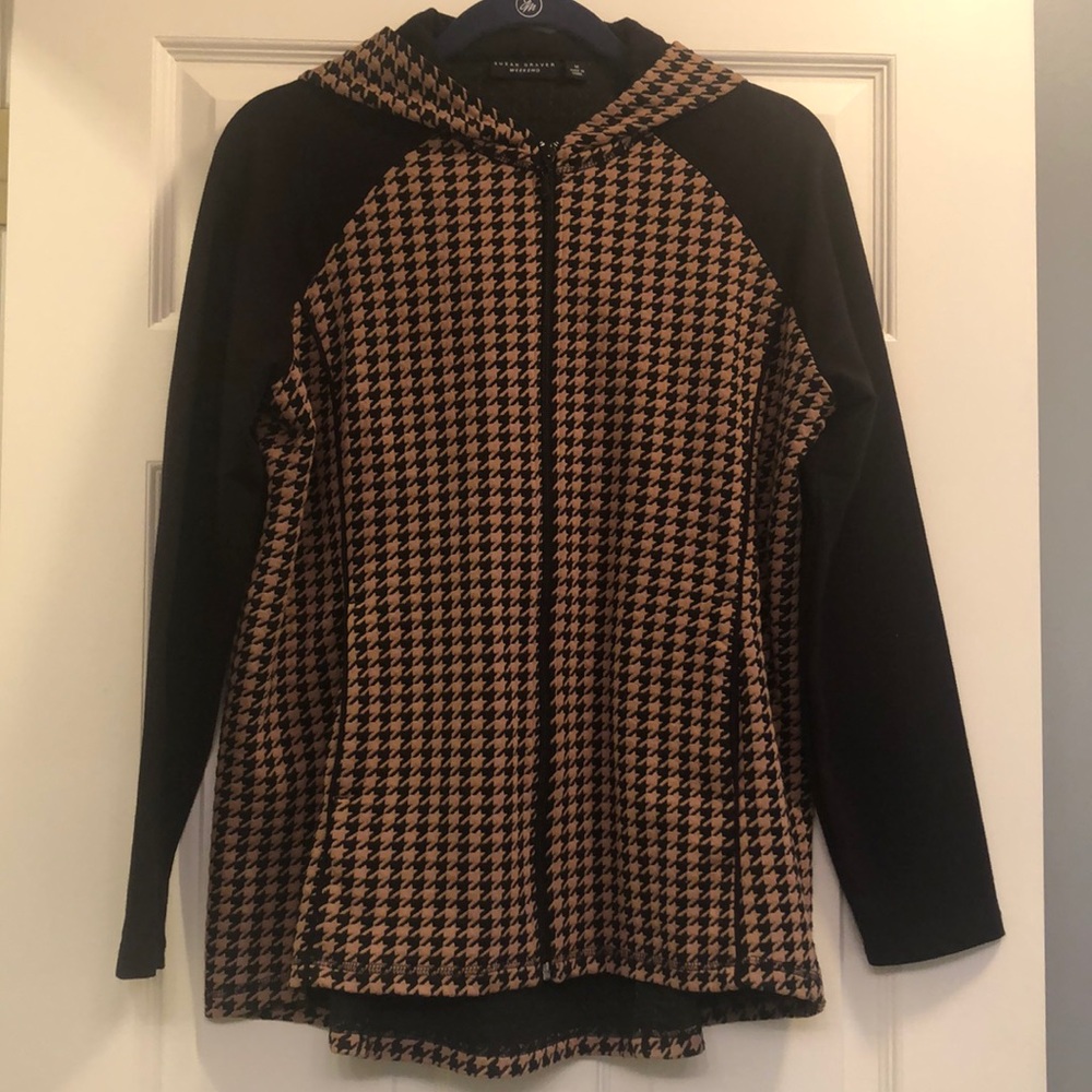 Susan Graver hooded jacket M